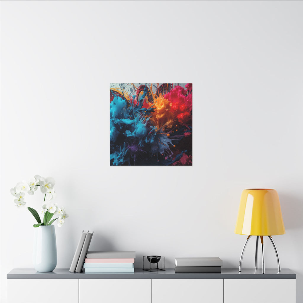 Crimsonspark canvas print by Scattercrate — ember graffiti wall art, crimson spark over dark ground