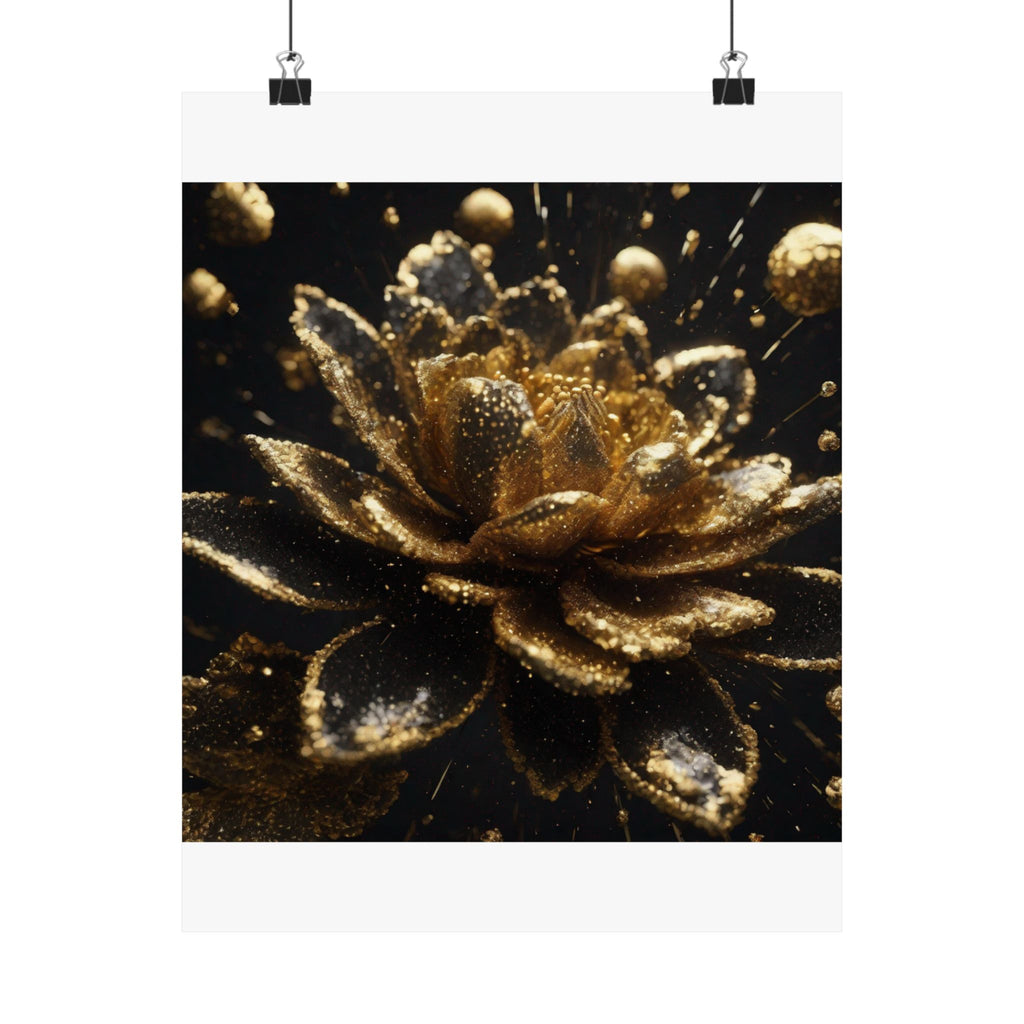 AURUM — Black and Gold Abstract Art Poster | Dark Aesthetic Wall Decor | Scattercrate