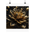 AURUM — Black and Gold Abstract Art Poster | Dark Aesthetic Wall Decor | Scattercrate