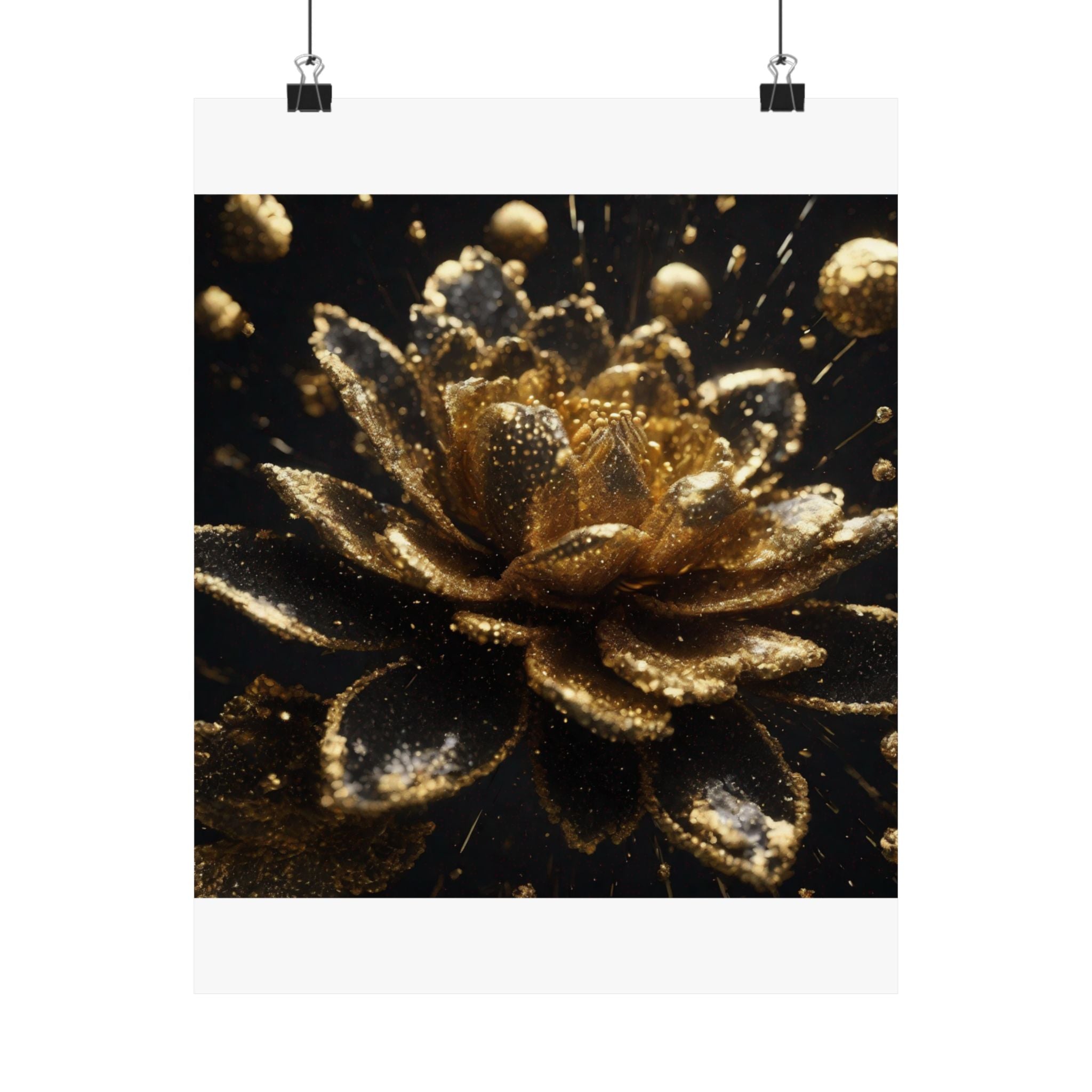 AURUM — Black and Gold Abstract Art Poster | Dark Aesthetic Wall Decor | Scattercrate