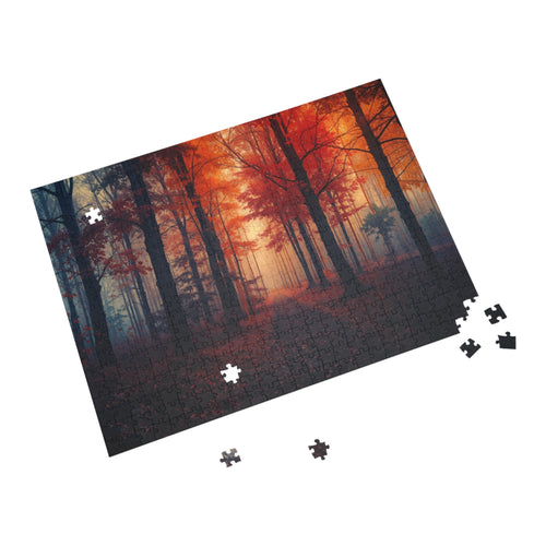 AMBER FOREST — 500-Piece Warm Golden Forest Art Puzzle