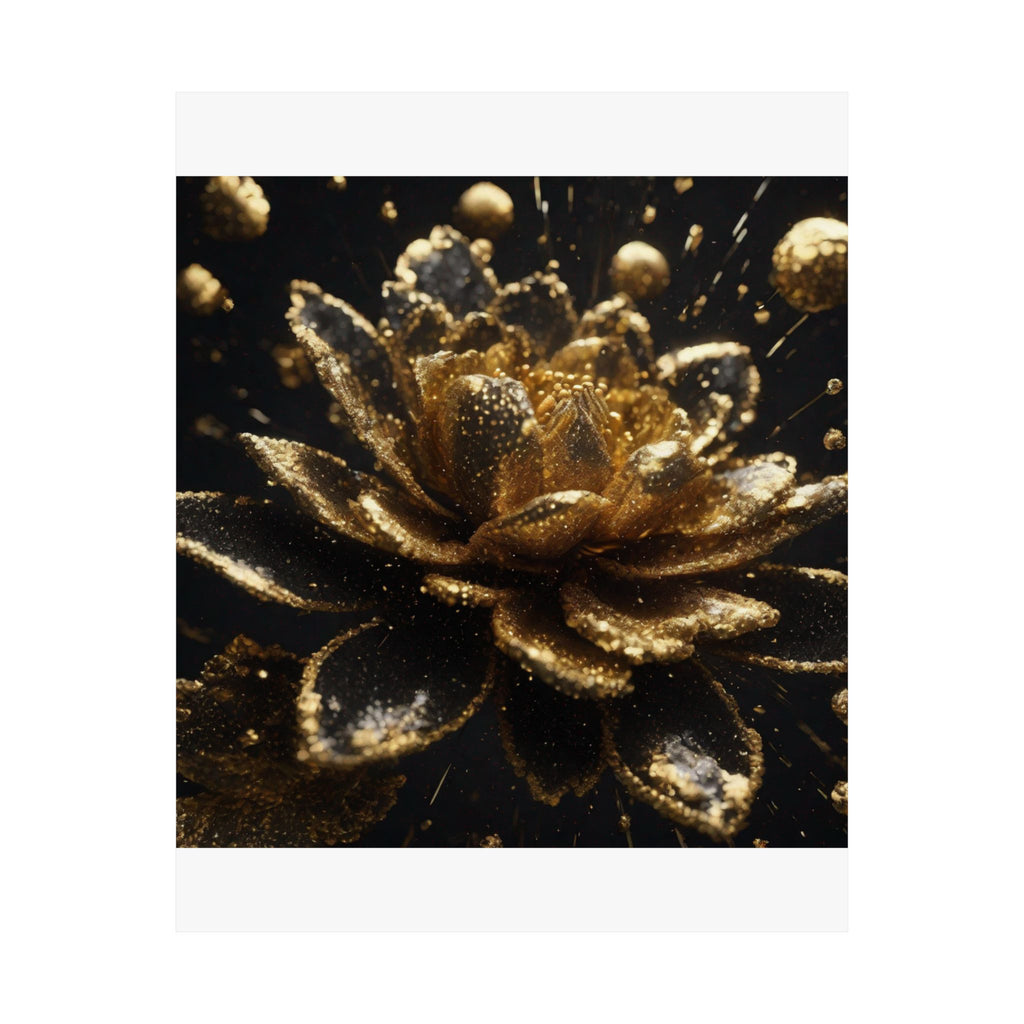 AURUM — Black and Gold Abstract Art Poster | Dark Aesthetic Wall Decor | Scattercrate