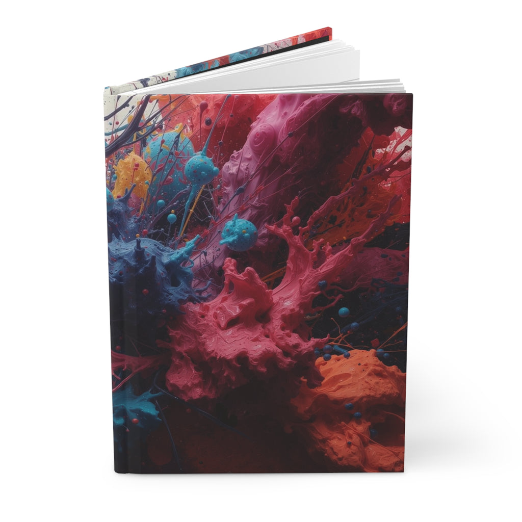 Saffronburst Hardcover Journal — Golden Ink Column Notebook