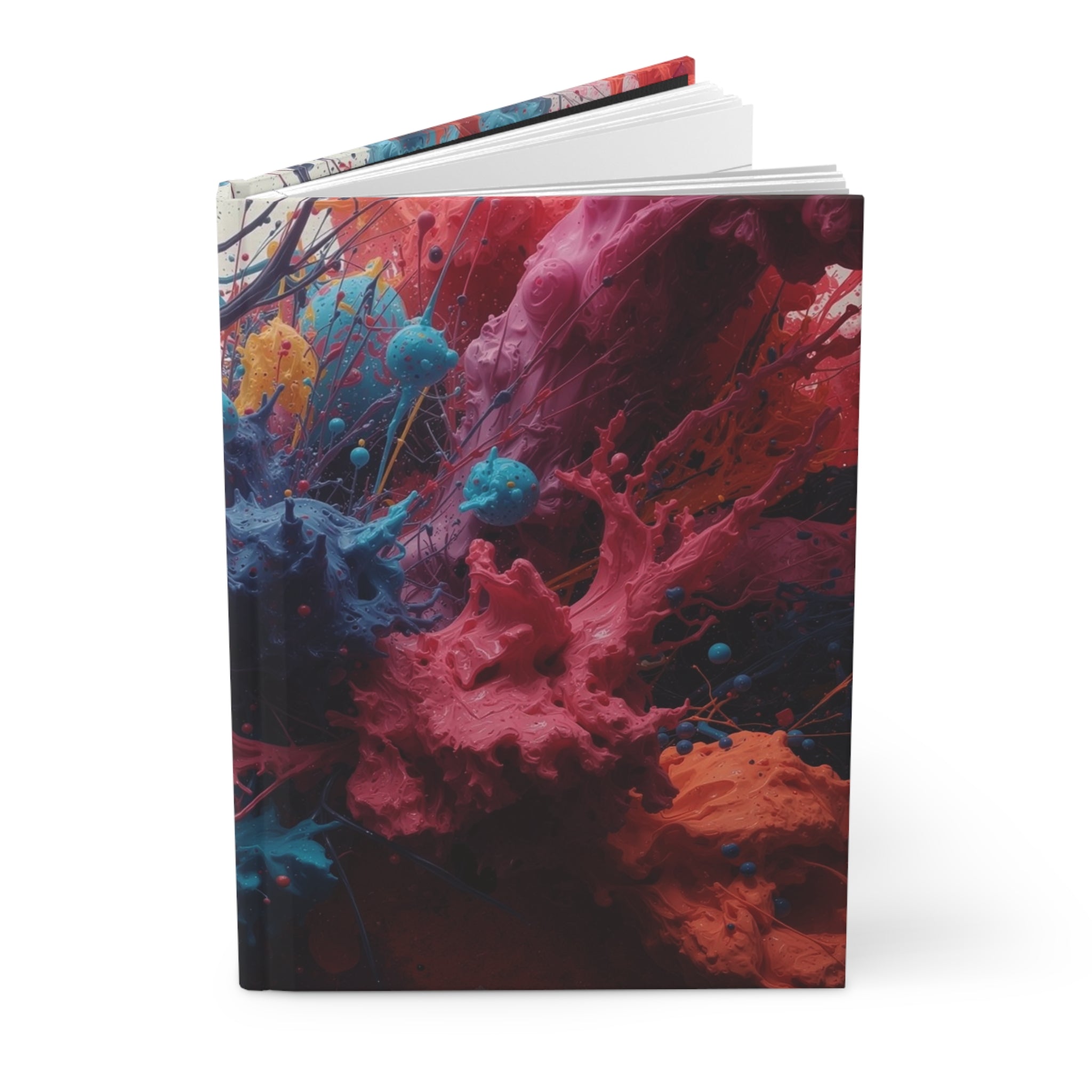 Saffronburst Hardcover Journal — Golden Ink Column Notebook