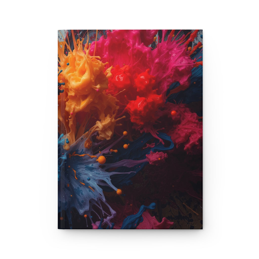 Crimsonspark hardcover journal by Scattercrate — ember graffiti wall art, crimson spark over dark ground