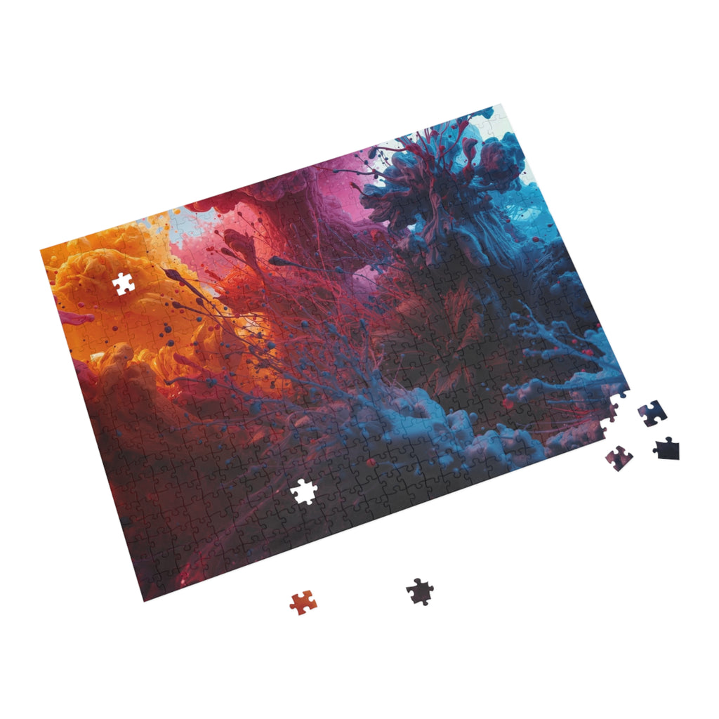 Tempestsplash 500-Piece Jigsaw Puzzle — Violet Storm Splash Art