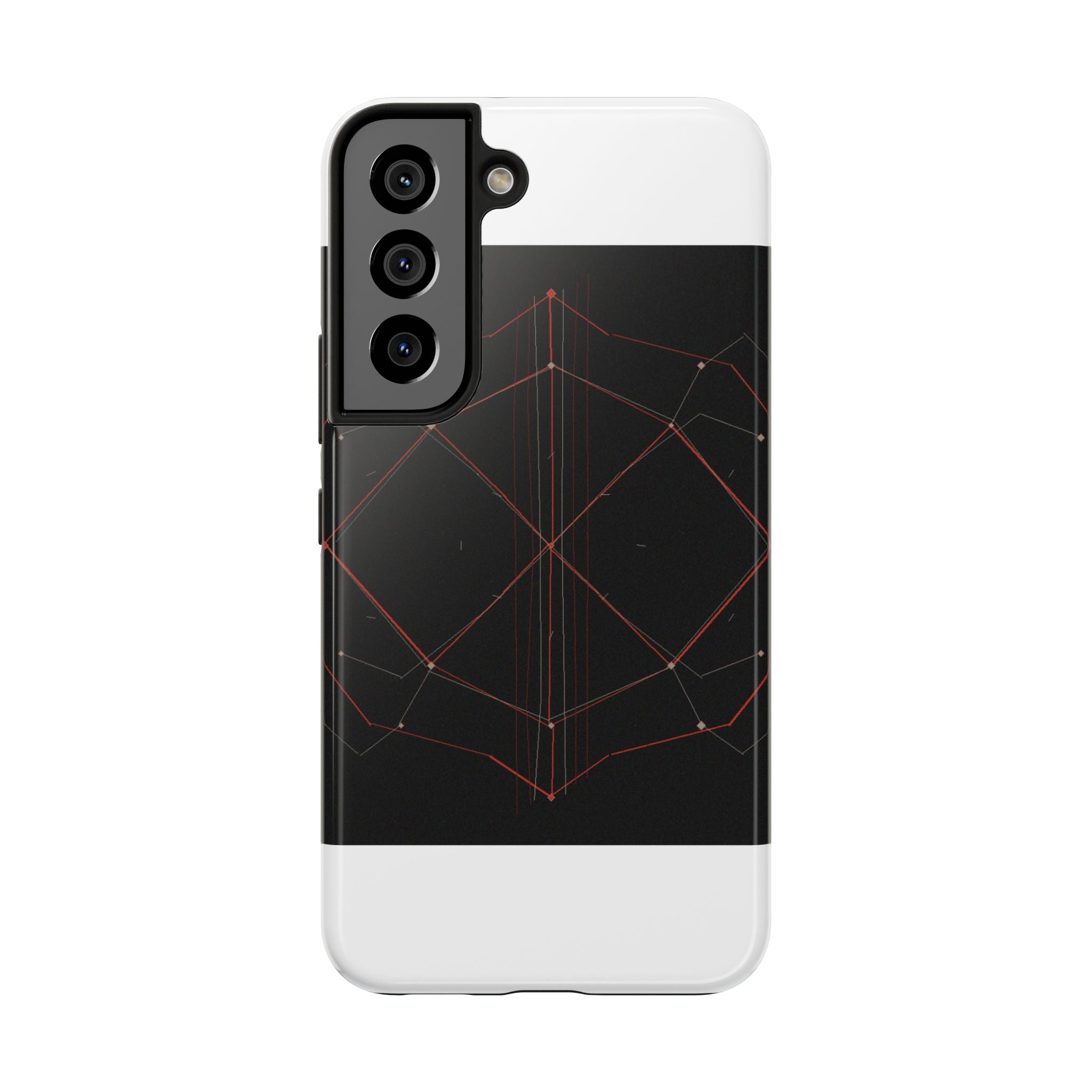 Dead Reckoning tough phone case by Scattercrate — abstract navigation art, dark geometric protective case