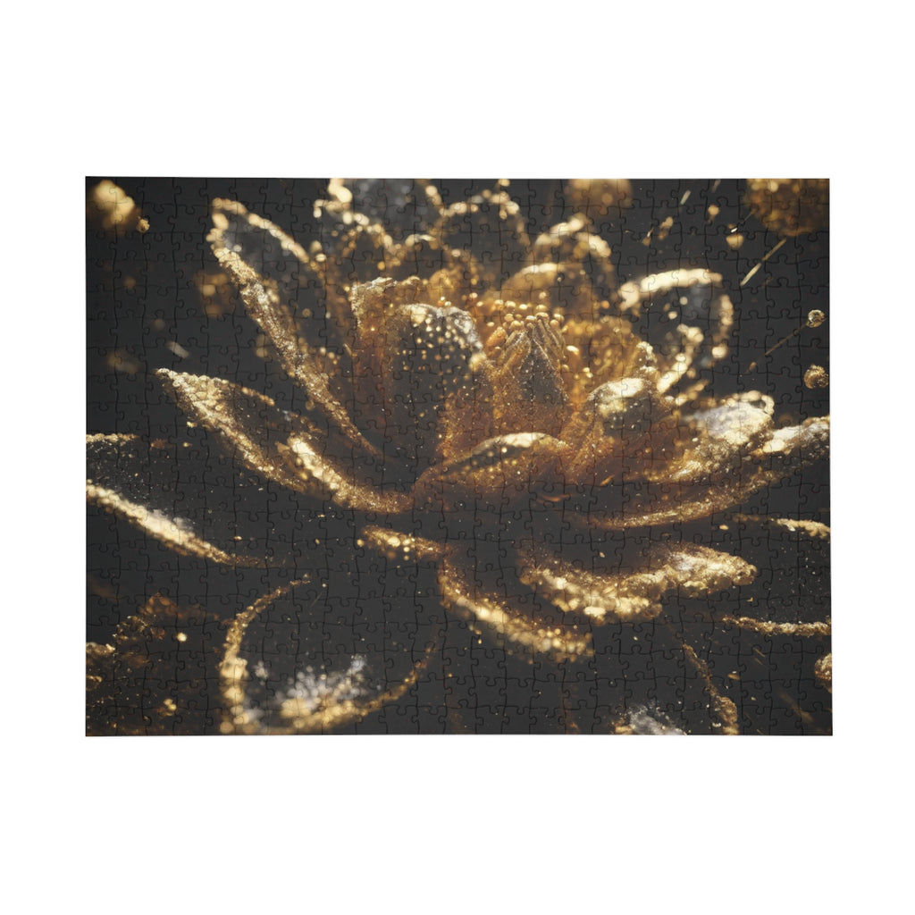 AURUM — 500-Piece Abstract Black and Gold Puzzle | Crystal Art Jigsaw | Scattercrate
