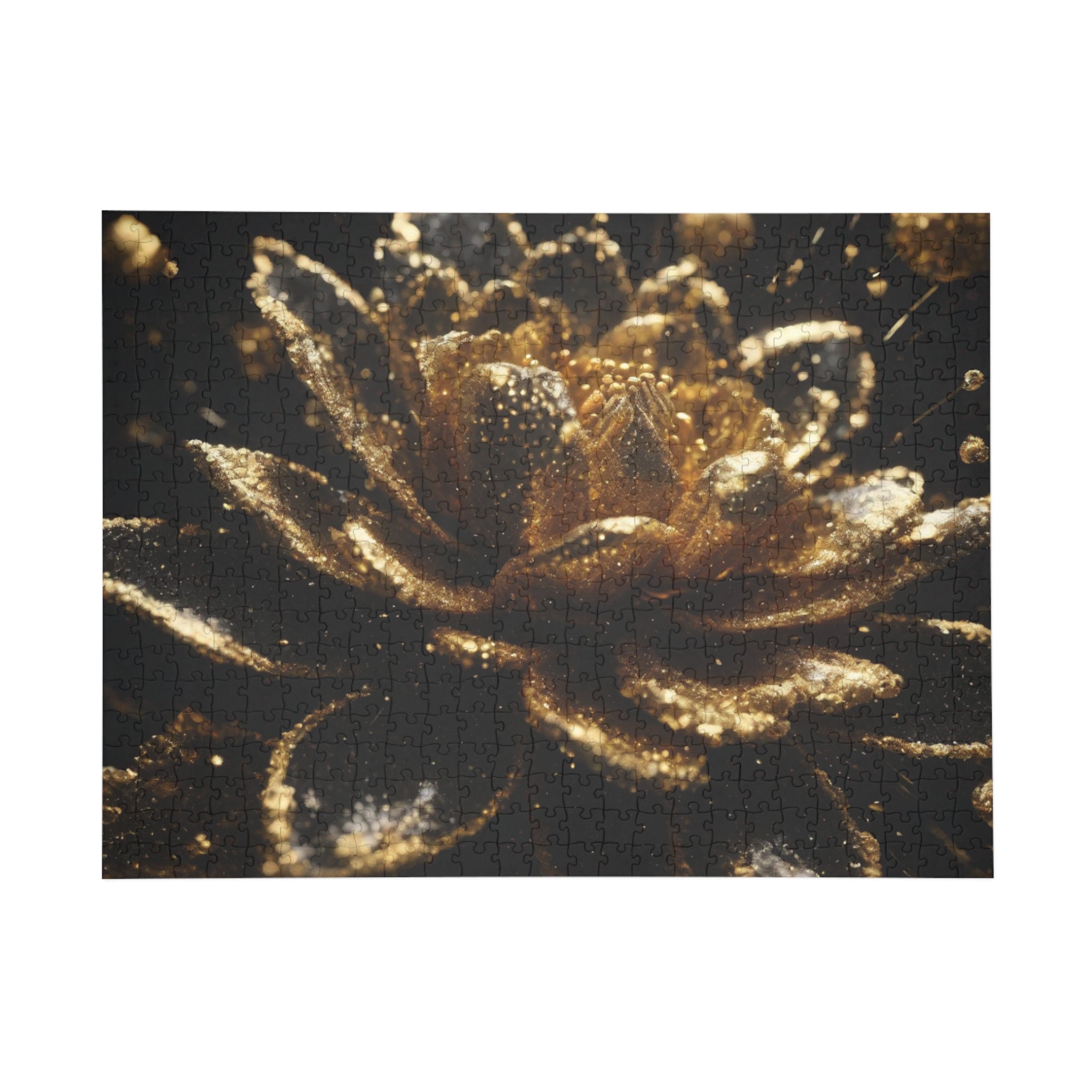 AURUM — 500-Piece Abstract Black and Gold Puzzle | Crystal Art Jigsaw | Scattercrate