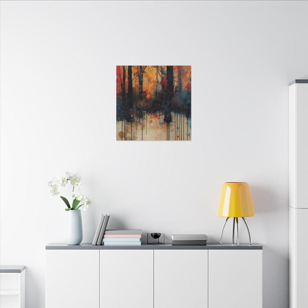WILDSTAIN — Splatter Forest Canvas Wall Art