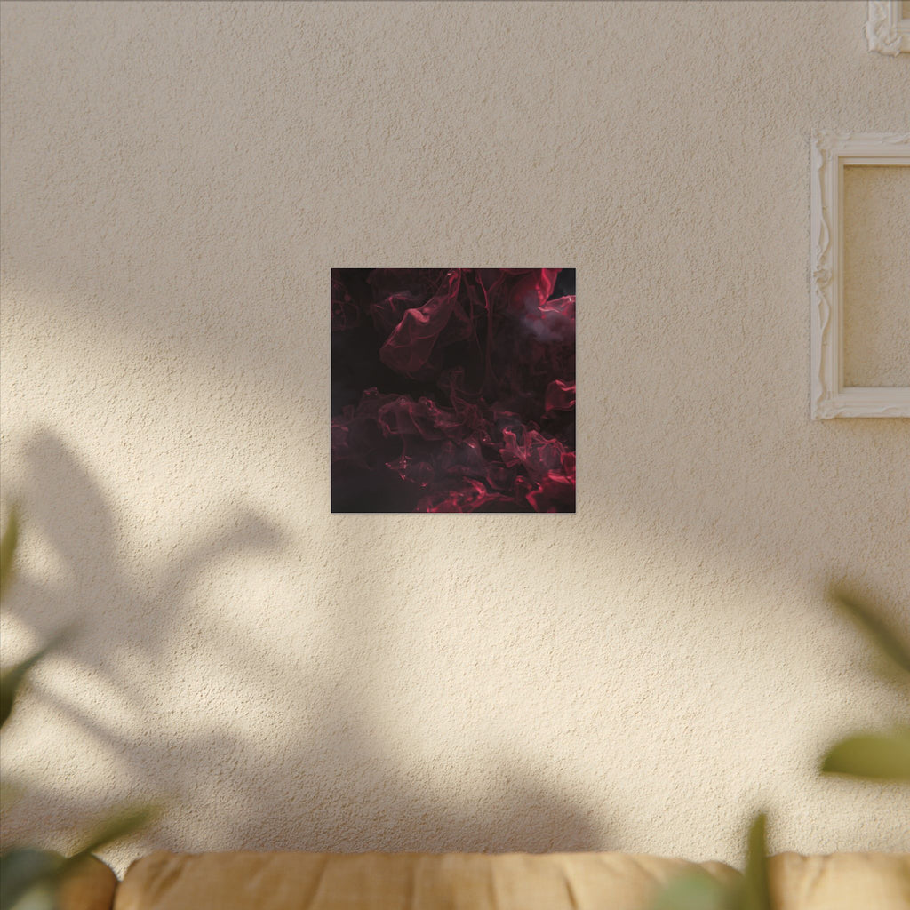 Scarletveil Canvas Print — Crimson Silk Wall Art