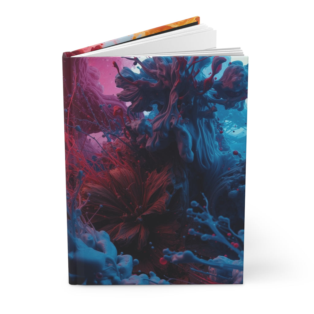Tempestsplash Hardcover Journal — Violet Storm Splash Notebook