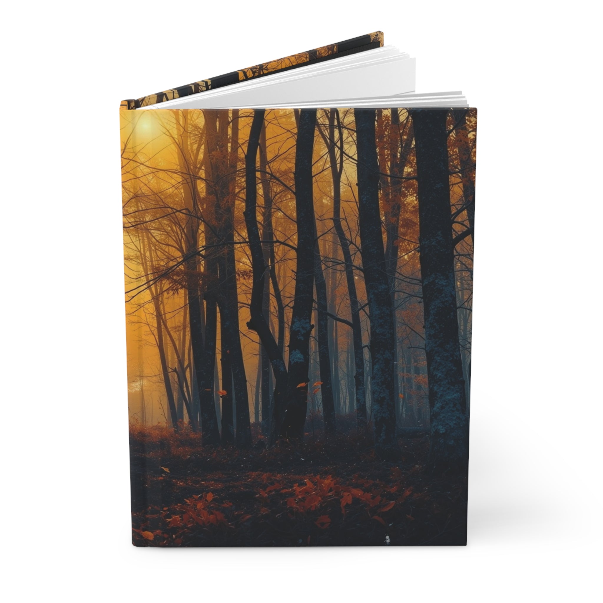 GOLDFALL golden dusk hardcover art journal by Scattercrate — golden moody forest notebook
