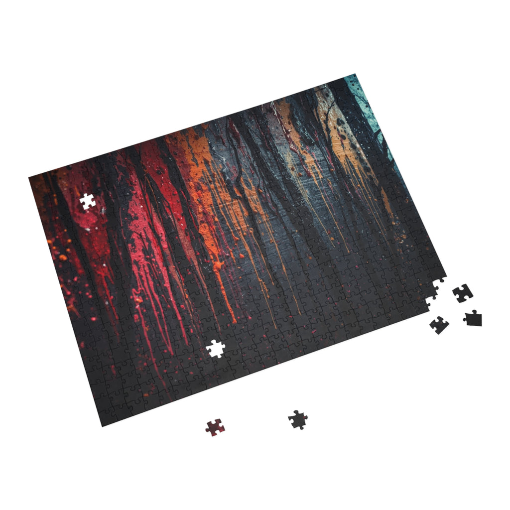 VESPER 500-piece abstract forest art puzzle by Scattercrate — twilight moody forest jigsaw gift