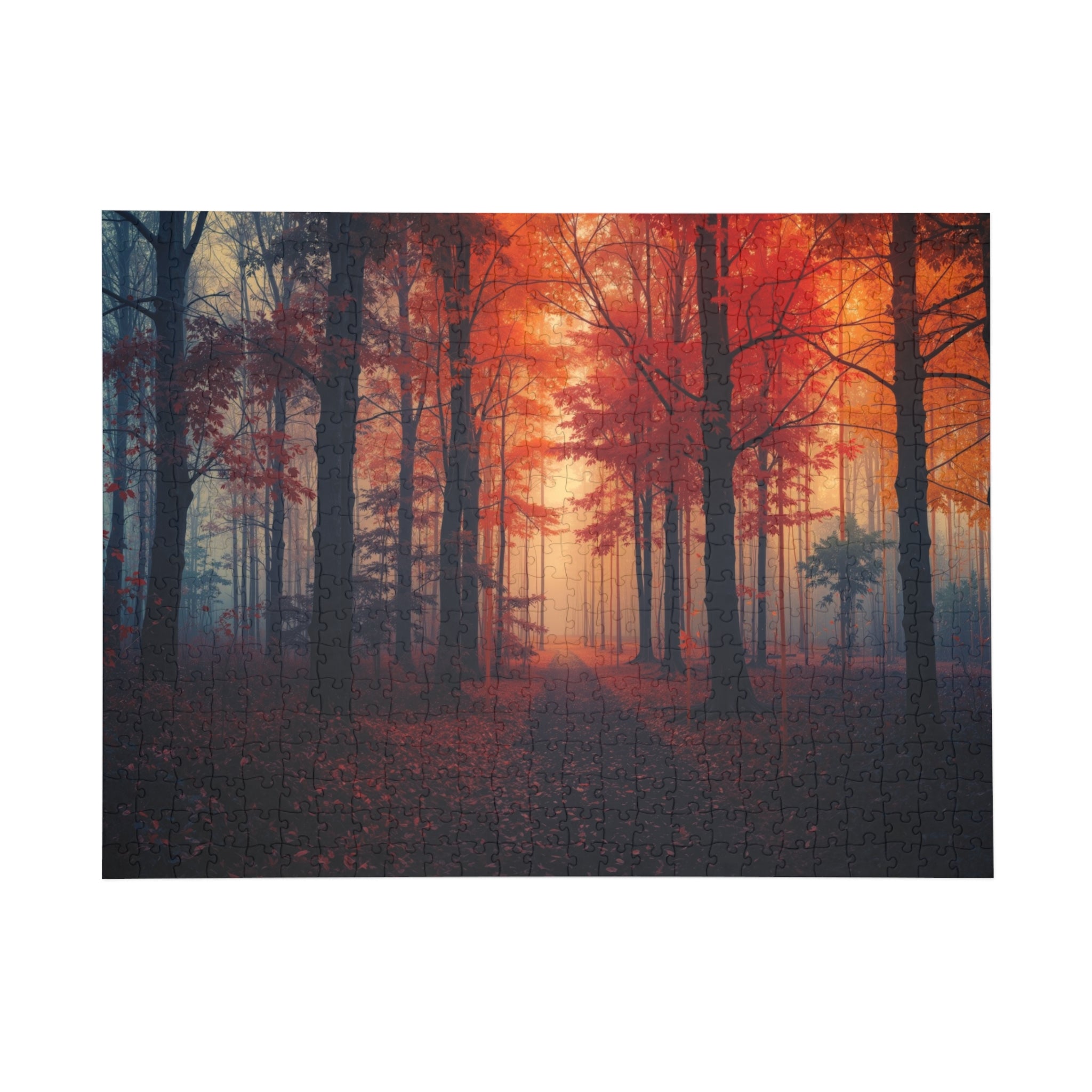AMBER FOREST — 500-Piece Warm Golden Forest Art Puzzle