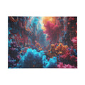 Alleybloom 500-piece jigsaw puzzle by Scattercrate — graffiti coral ink blooms on a tagged alley wall