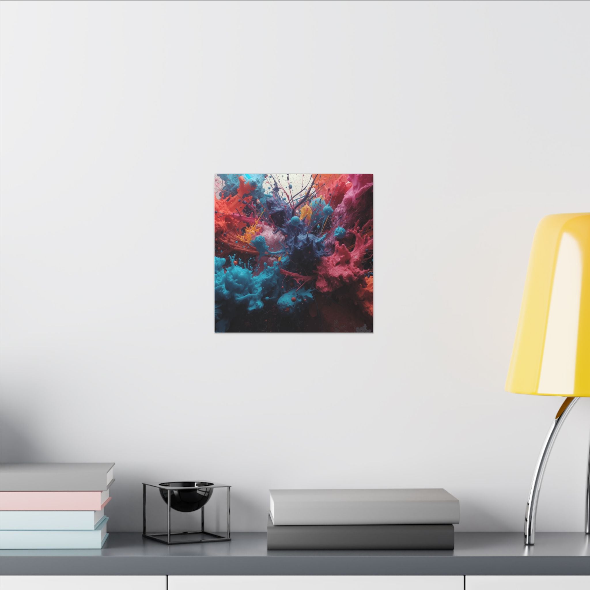 Saffronburst Canvas Print — Golden Ink Column Wall Art