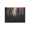 HUSHWOOD 500-piece abstract forest art puzzle by Scattercrate — hushed moody forest jigsaw gift