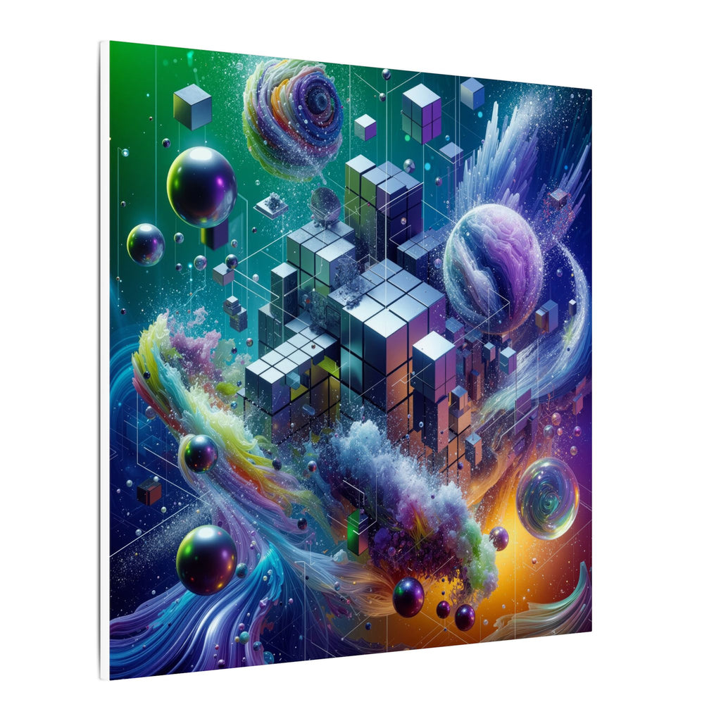 VOXEL — Chrome Geometric Cosmos Canvas Wall Art