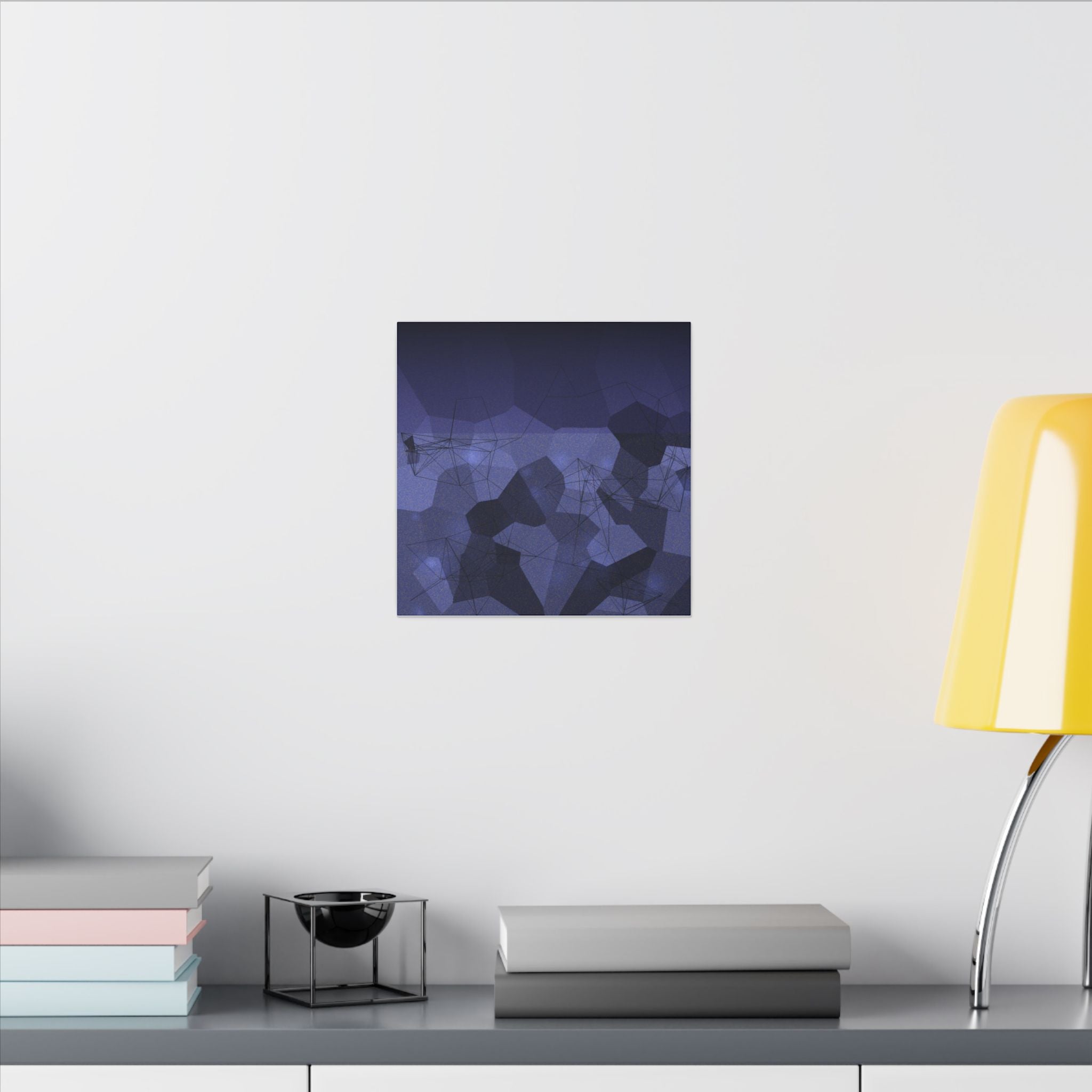DRIFT — Fractured Time | Dark Abstract Wall Art | Framed Square Canvas Print