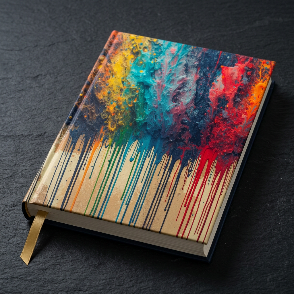 CHROMADRIFT — Abstract Powder Splatter Hardcover Journal