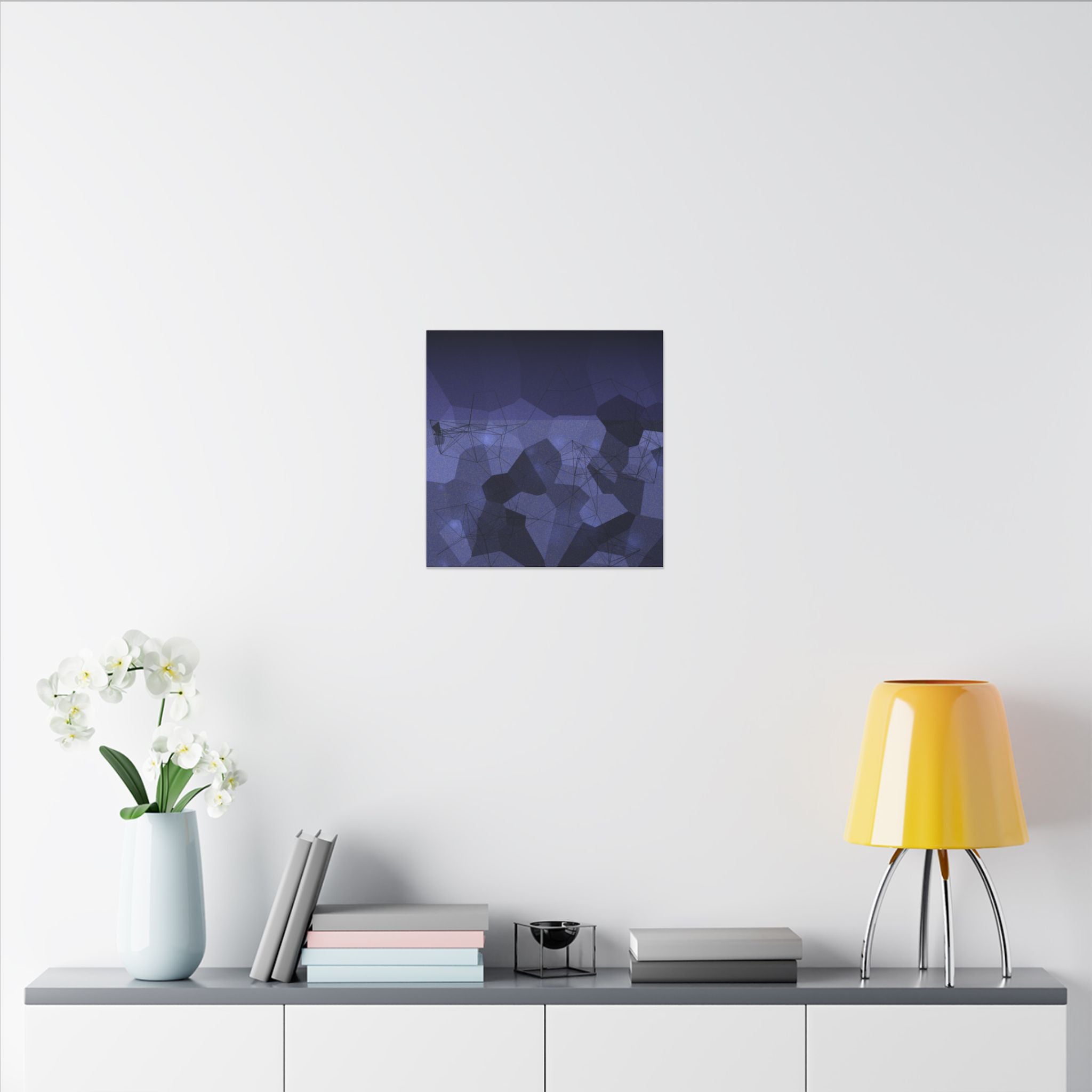 DRIFT — Fractured Time | Dark Abstract Wall Art | Framed Square Canvas Print