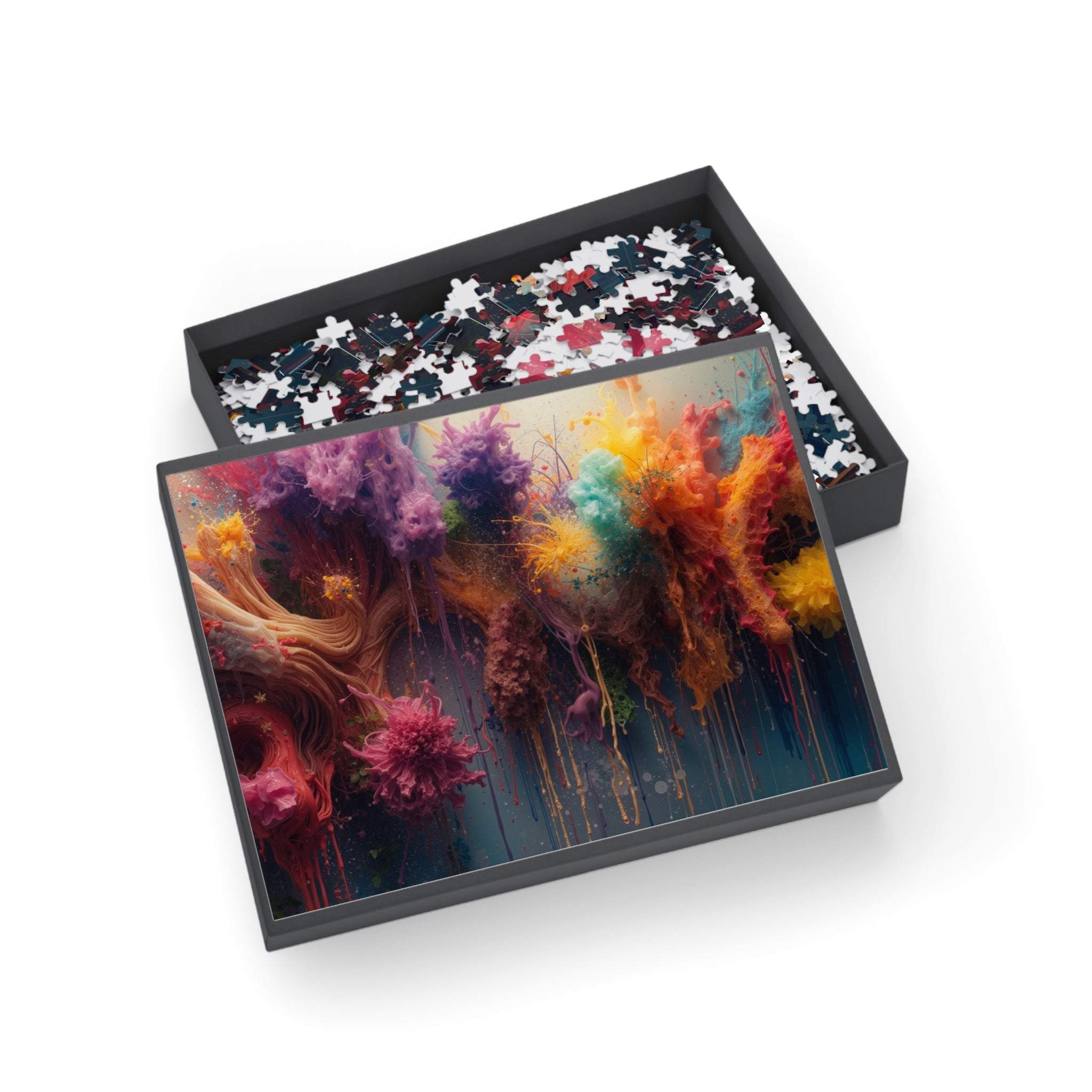 Spectrumdrip 500-Piece Jigsaw Puzzle — Rainbow Drip Art