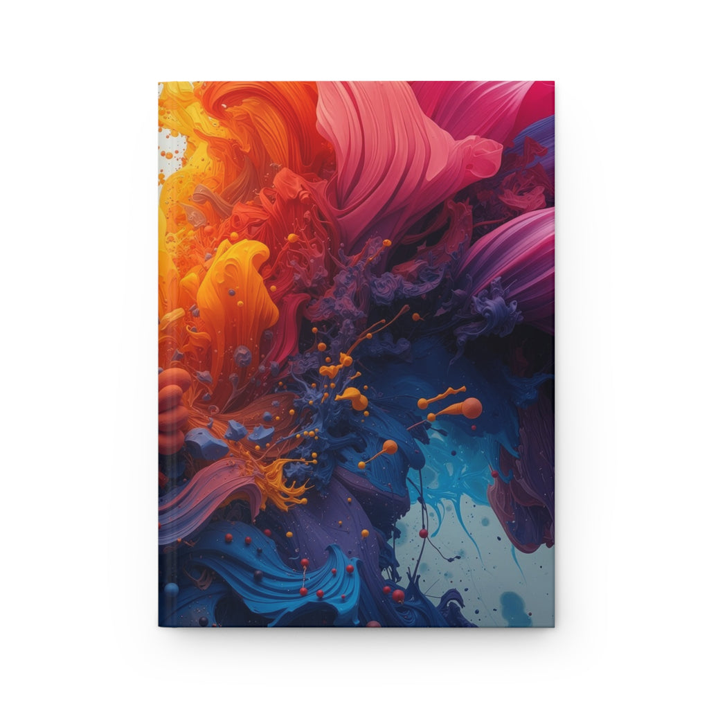 Petalsurge hardcover journal by Scattercrate — magenta petal wall art, surging floral color