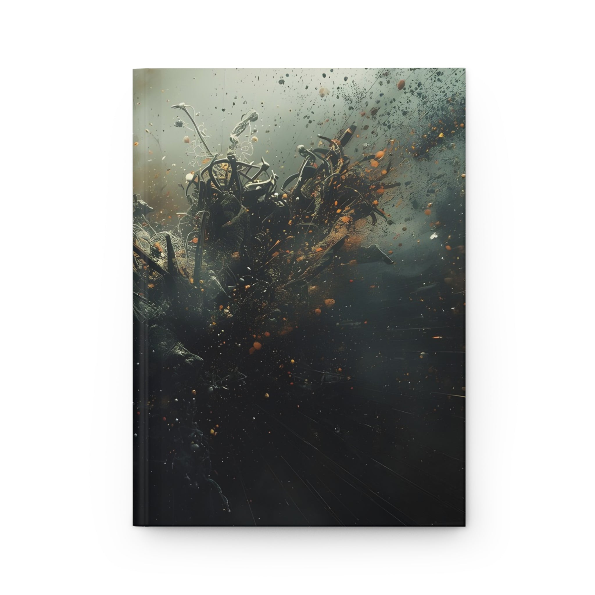 Cindershatter journal by Scattercrate — charcoal debris and ember explosion