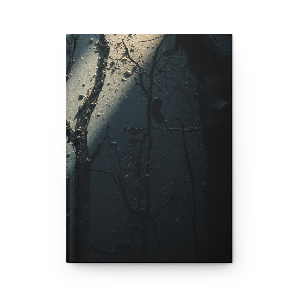 MOONVEIL moonlit nocturne hardcover art journal by Scattercrate — moonlit blue moody forest notebook