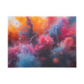 Novaflare 500-piece jigsaw puzzle by Scattercrate — magenta burst abstract art