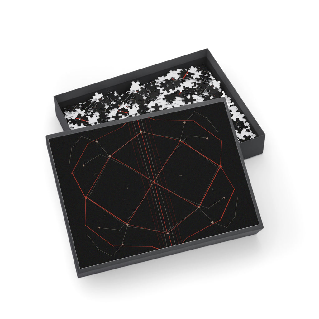 Dead Reckoning 500-piece abstract navigation puzzle by Scattercrate — geometric art jigsaw, creative gift