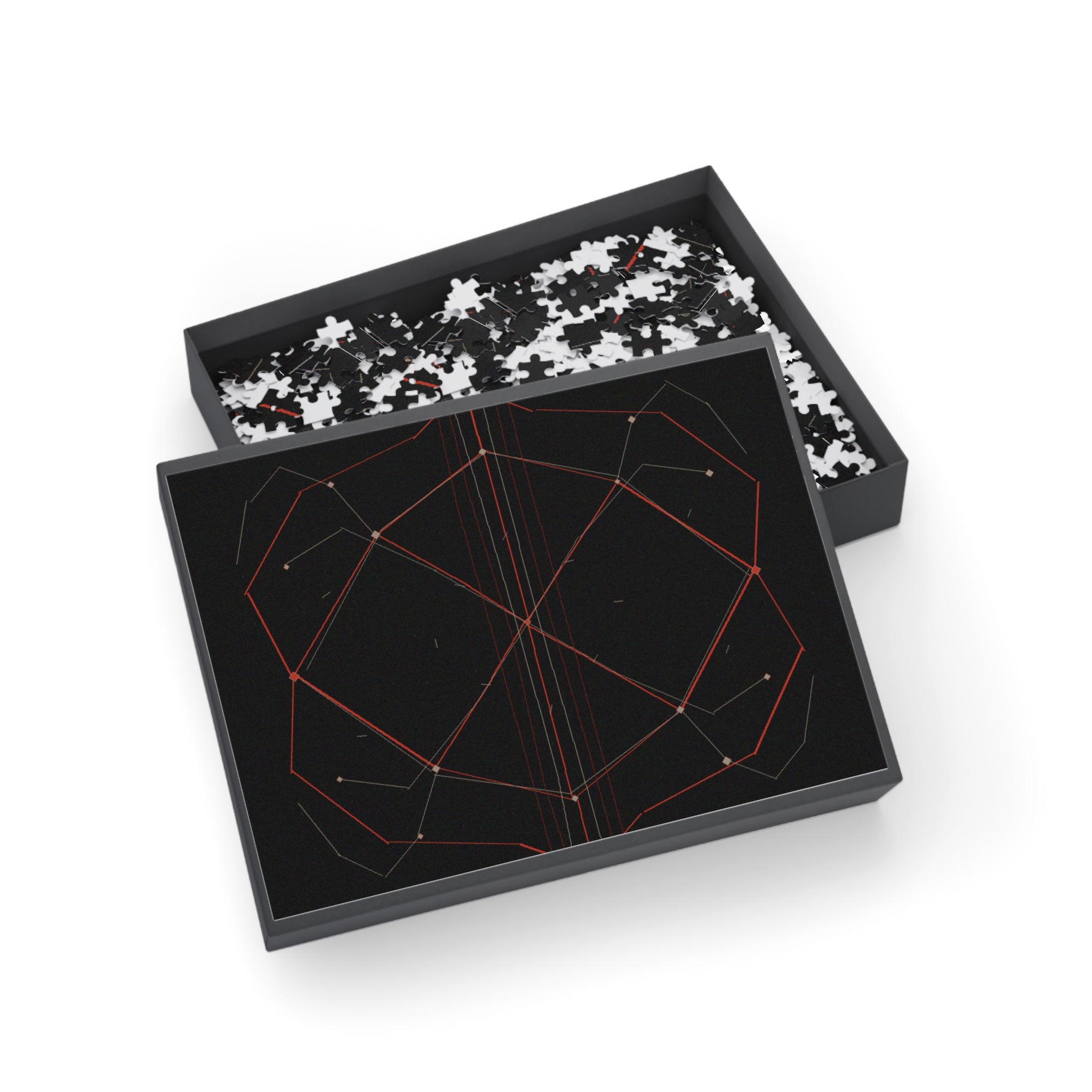 Dead Reckoning 500-piece abstract navigation puzzle by Scattercrate — geometric art jigsaw, creative gift