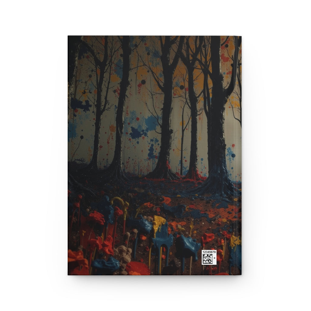 IMPASTO abstract forest hardcover art journal by Scattercrate — textured moody forest notebook