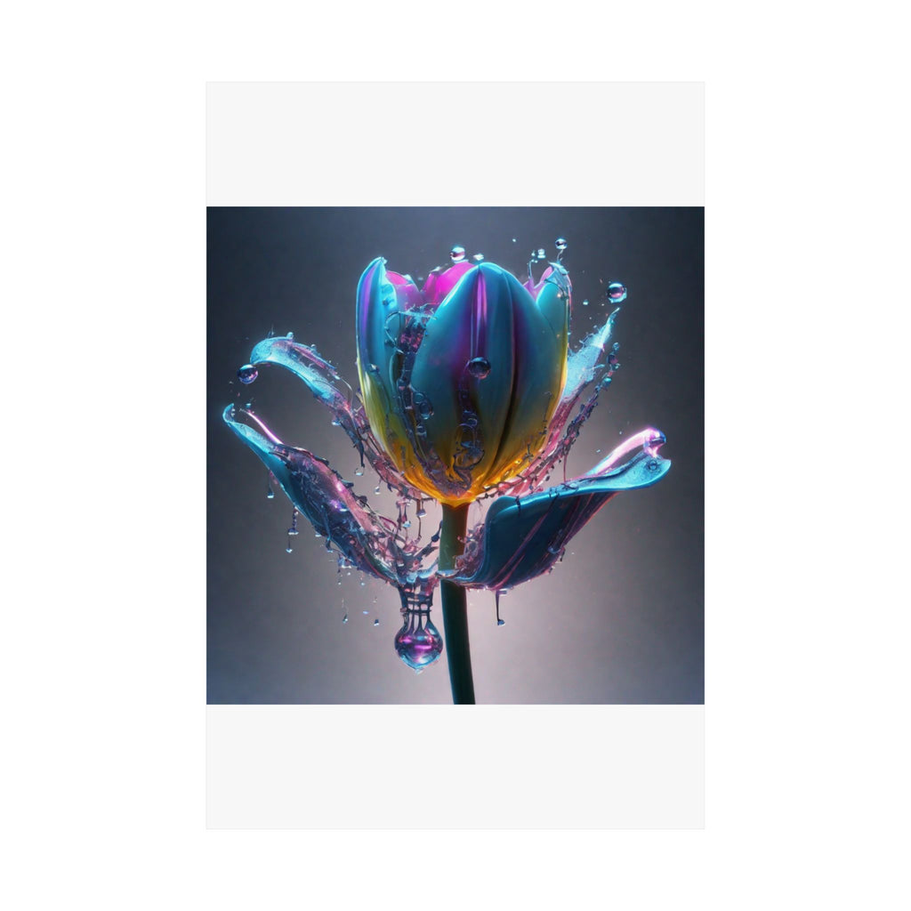 REFRACT abstract art poster by Scattercrate — iridescent alien-aesthetic matte wall print