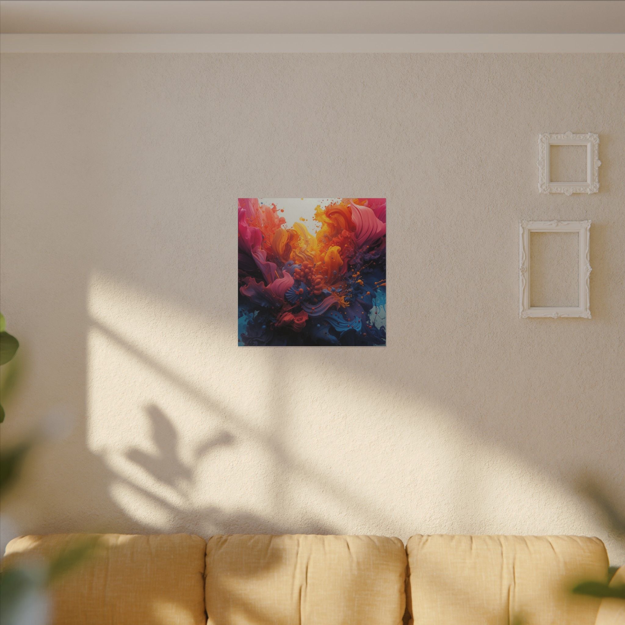 Petalsurge canvas print by Scattercrate — magenta petal wall art, surging floral color