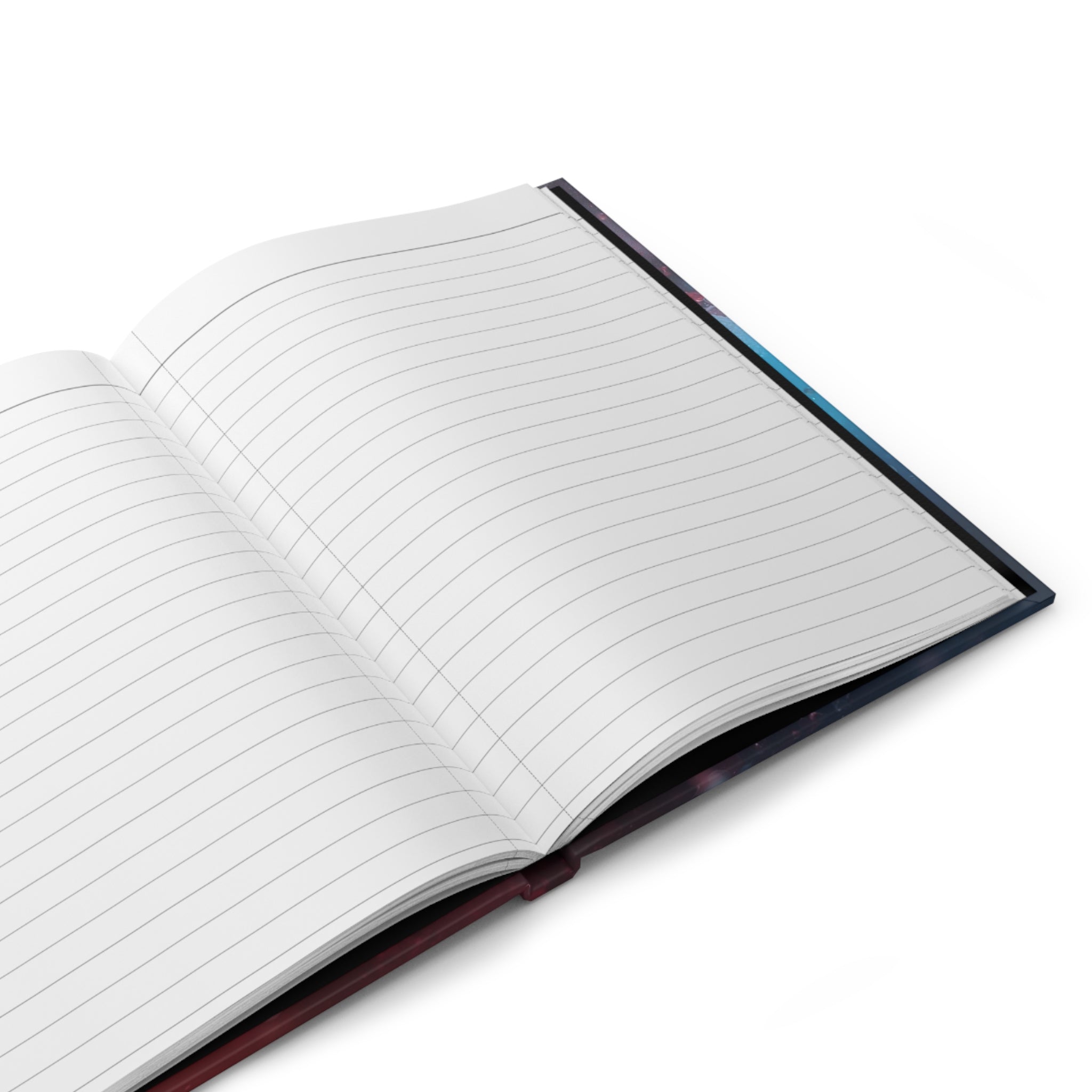 MISTBLOOM hardcover art journal by Scattercrate — dew bloom particles suspended mid-air