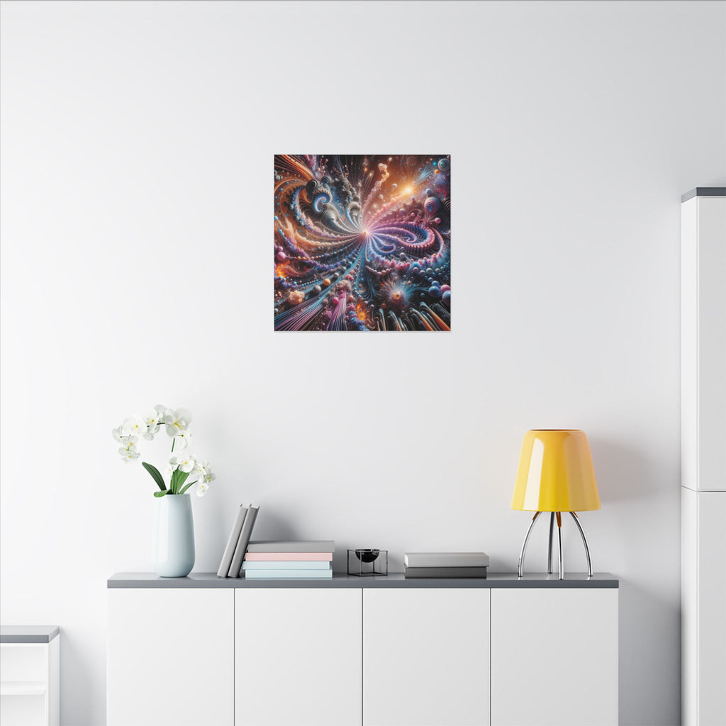 PULSAR — Radiant Fractal Burst Canvas Wall Art