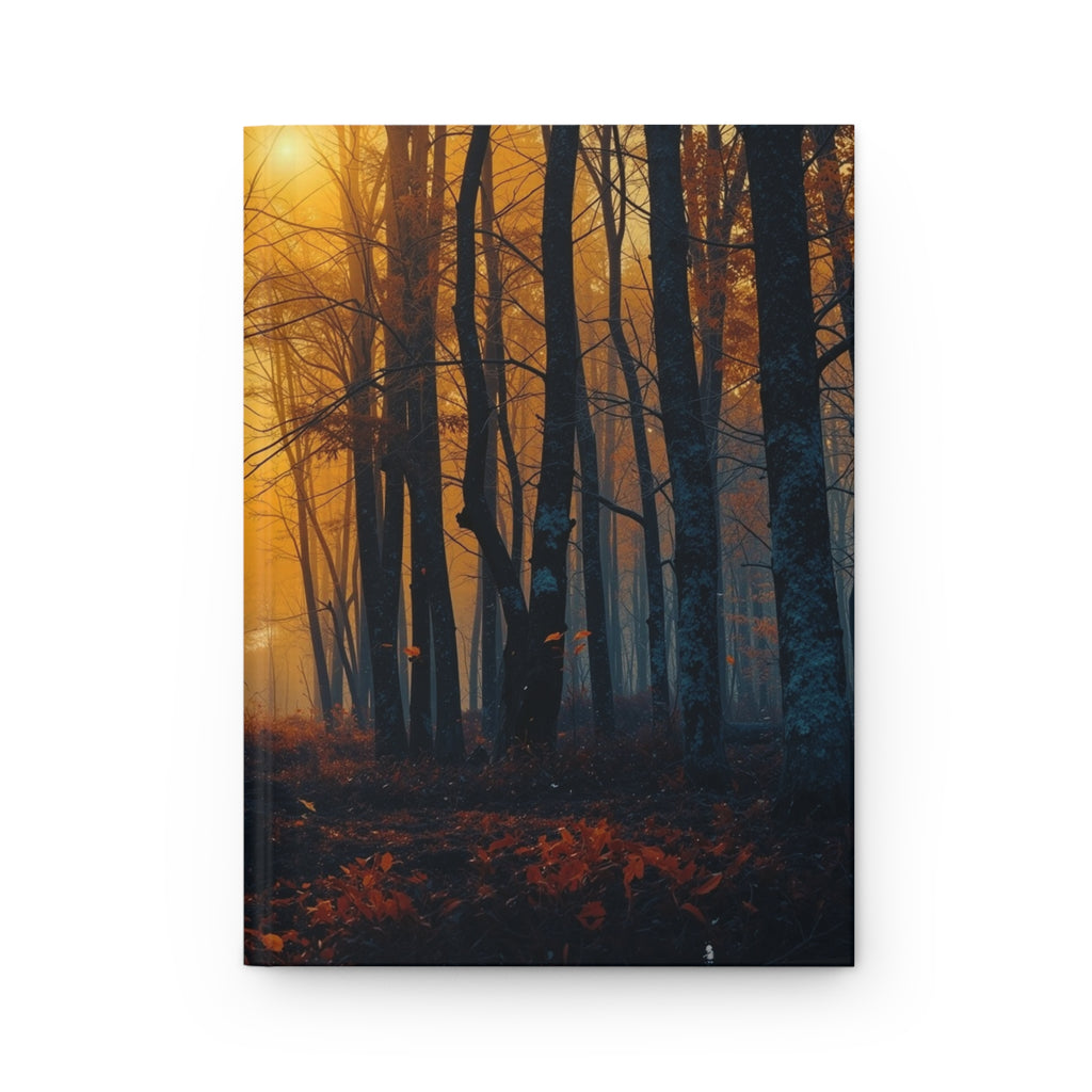 GOLDFALL golden dusk hardcover art journal by Scattercrate — golden moody forest notebook