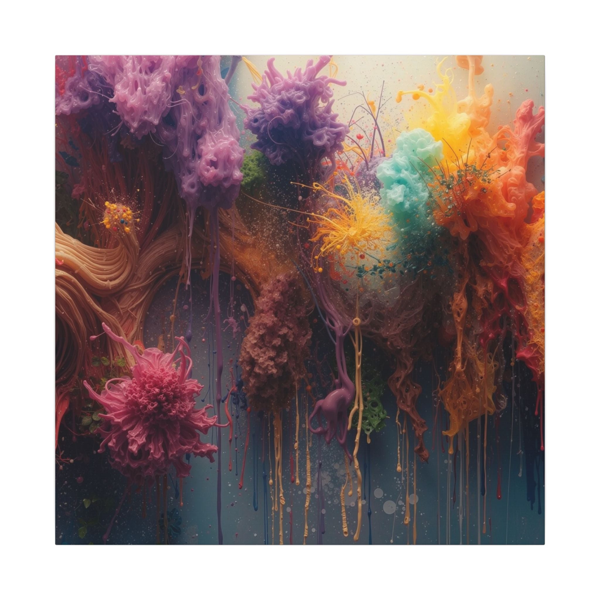 Spectrumdrip Canvas Print — Rainbow Drip Wall Art