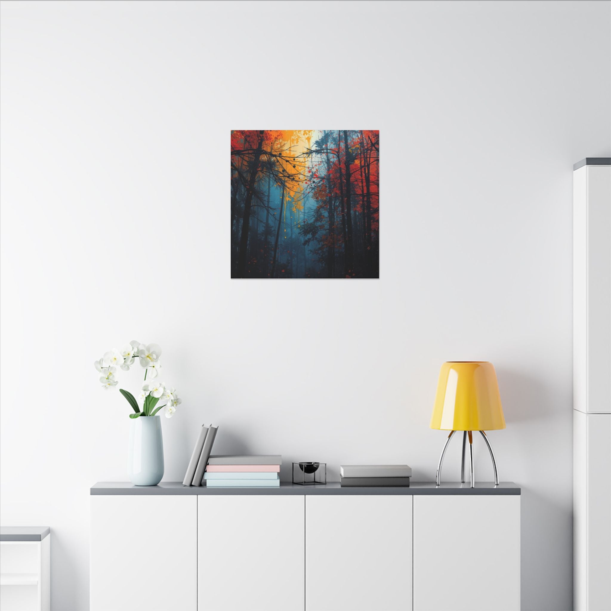 SCORCHGROVE — Fire Dusk Forest Canvas Wall Art