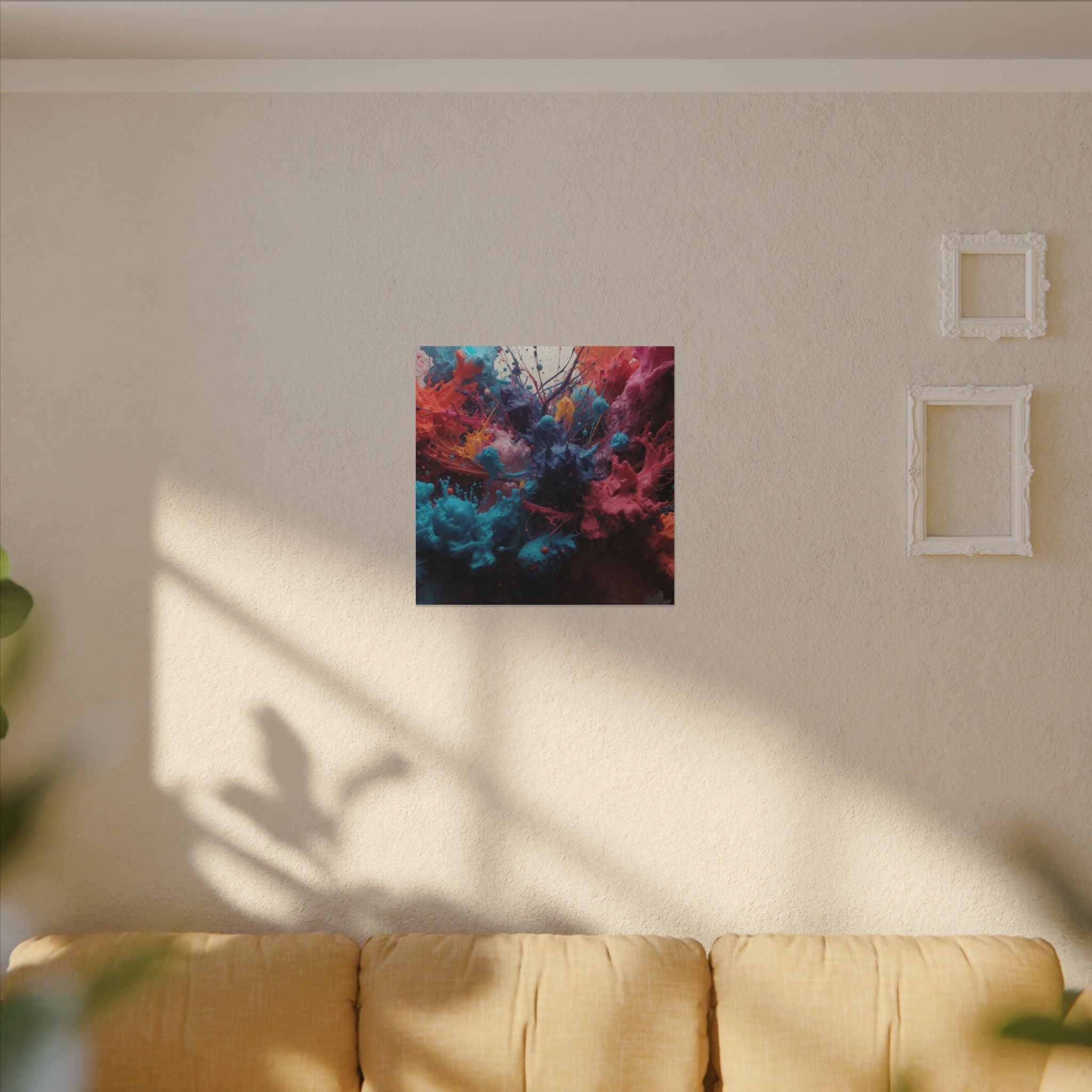 Saffronburst Canvas Print — Golden Ink Column Wall Art