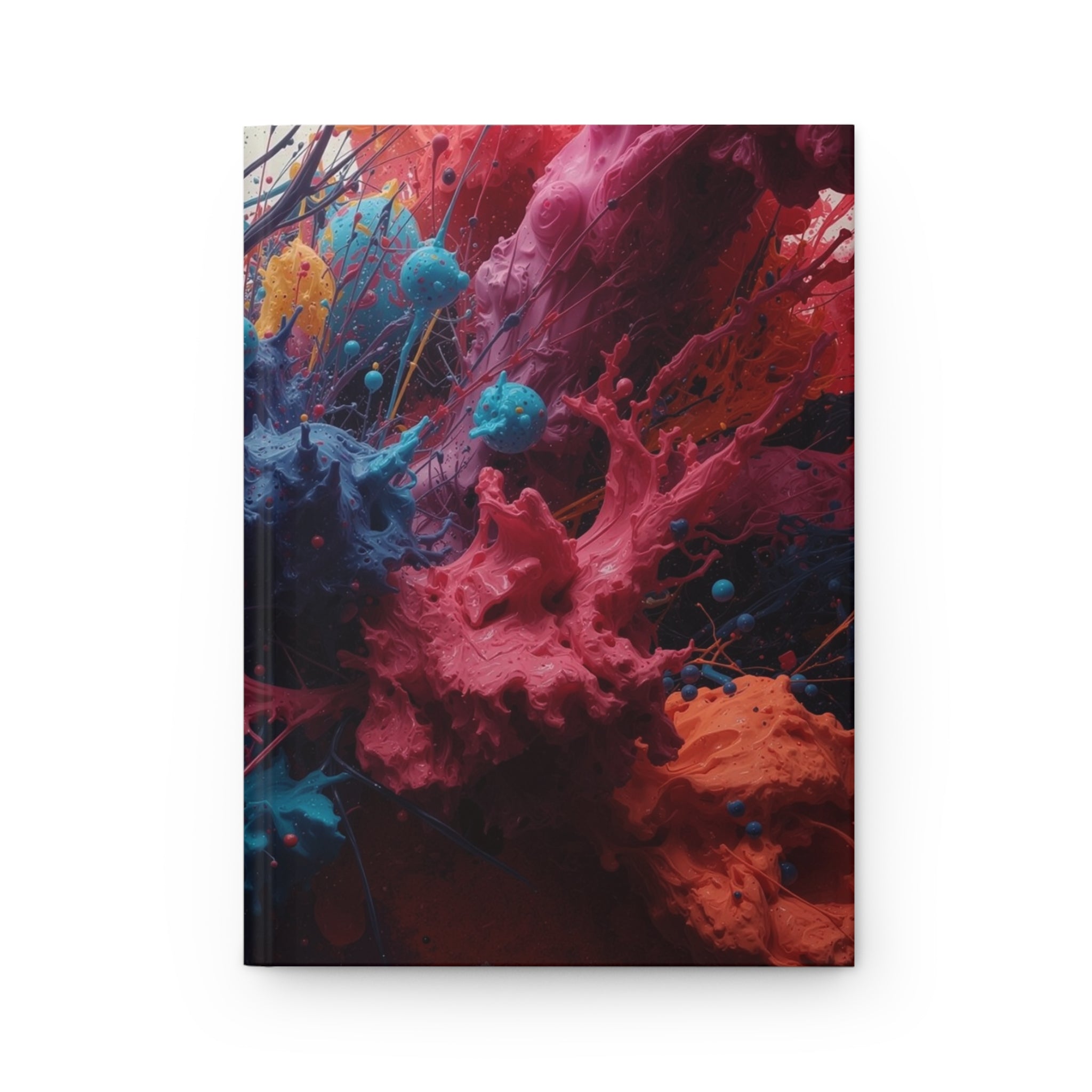 Saffronburst Hardcover Journal — Golden Ink Column Notebook