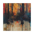WILDSTAIN splatter forest canvas wall art by Scattercrate — joyful multicolor paint explosion