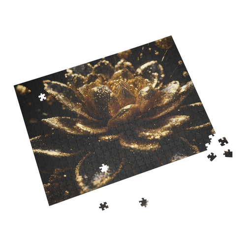 AURUM — 500-Piece Abstract Black and Gold Puzzle | Crystal Art Jigsaw | Scattercrate