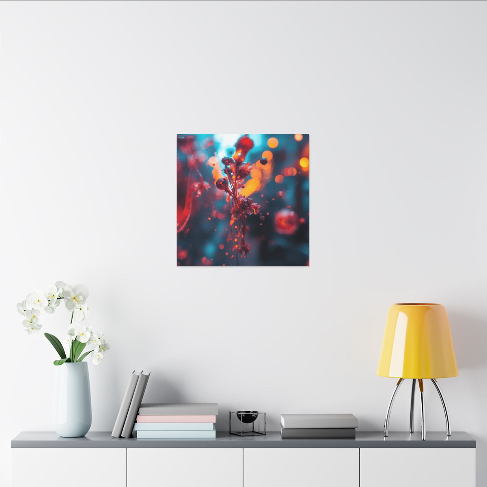 Crimsonsprig Canvas Print — Crimson Ink Sprig Wall Art