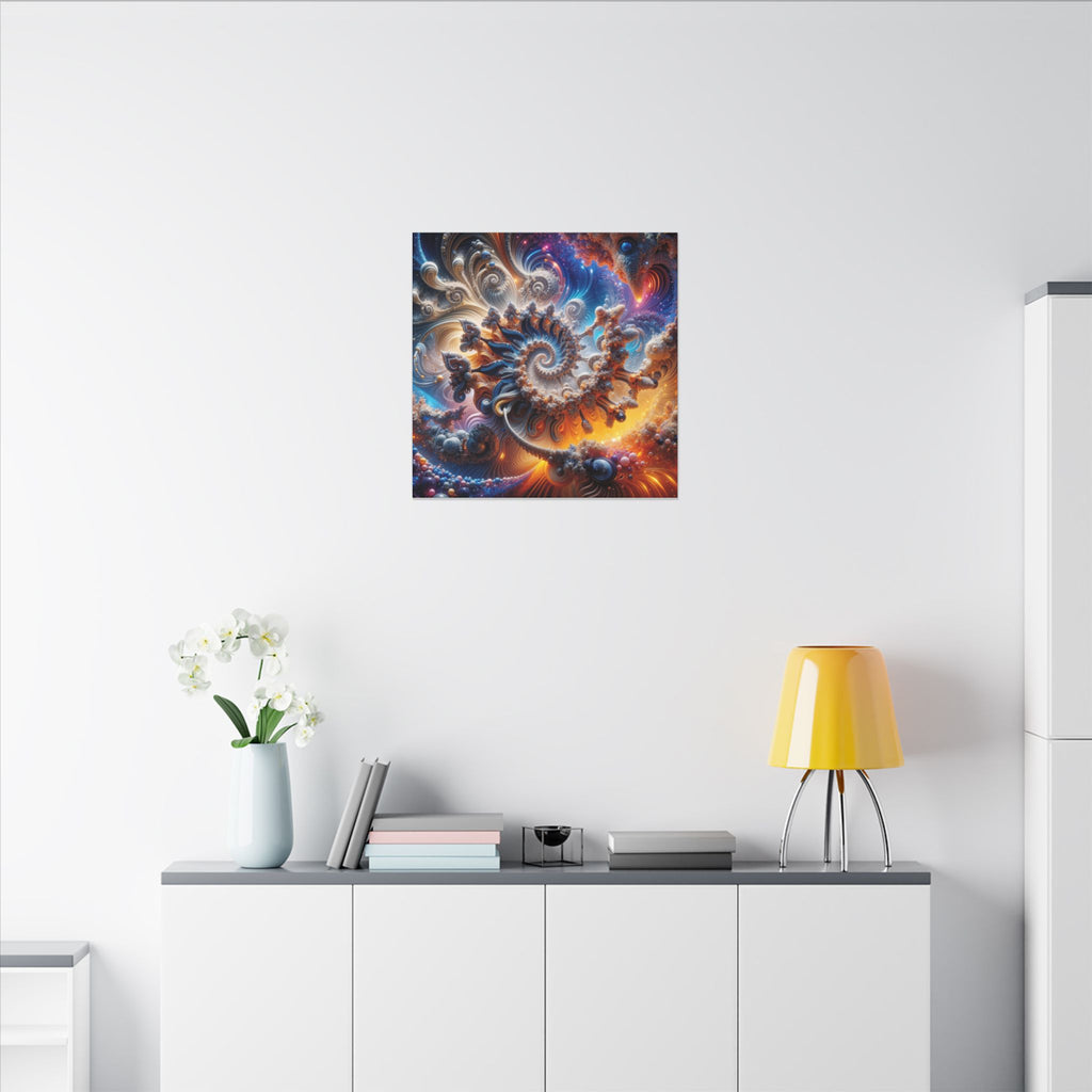 AMMONITE — Cosmic Spiral Shell Canvas Wall Art