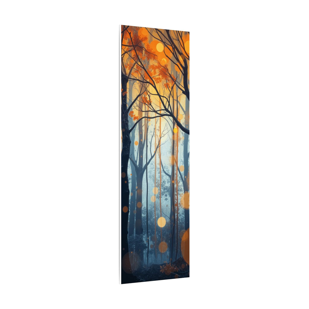 GLOW FOREST — Abstract Forest Lights Framed Canvas Wall Art