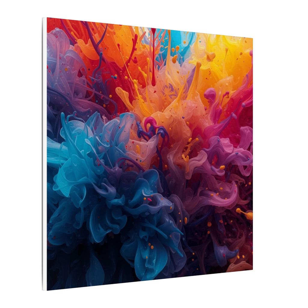 Azureflare canvas print by Scattercrate — blue ember wall art, cool flame over deep indigo