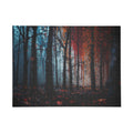 FROSTEMBER 500-piece frost and ember forest art puzzle by Scattercrate — icy-and-fire forest jigsaw gift